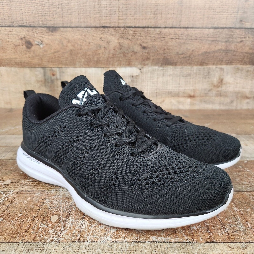APL TechLoom PRO Womens Sz 10.5 Black Knit Athletic Classic Running Sneaker Shoe - Picture 1 of 10